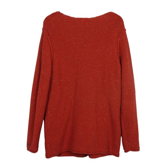 Cabela's Speckled V Neck Button Down Cardigan Sweater Cotton Blend XL Cottage - Picture 4 of 7